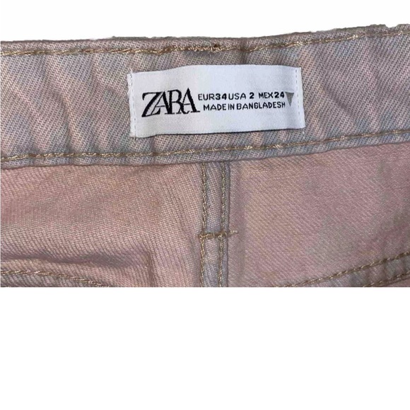 ZARA Pink Jeans Womens Size 2 Wide Leg High Rise Distressed

BOOTCUT JEANS - Picture 3 of 5